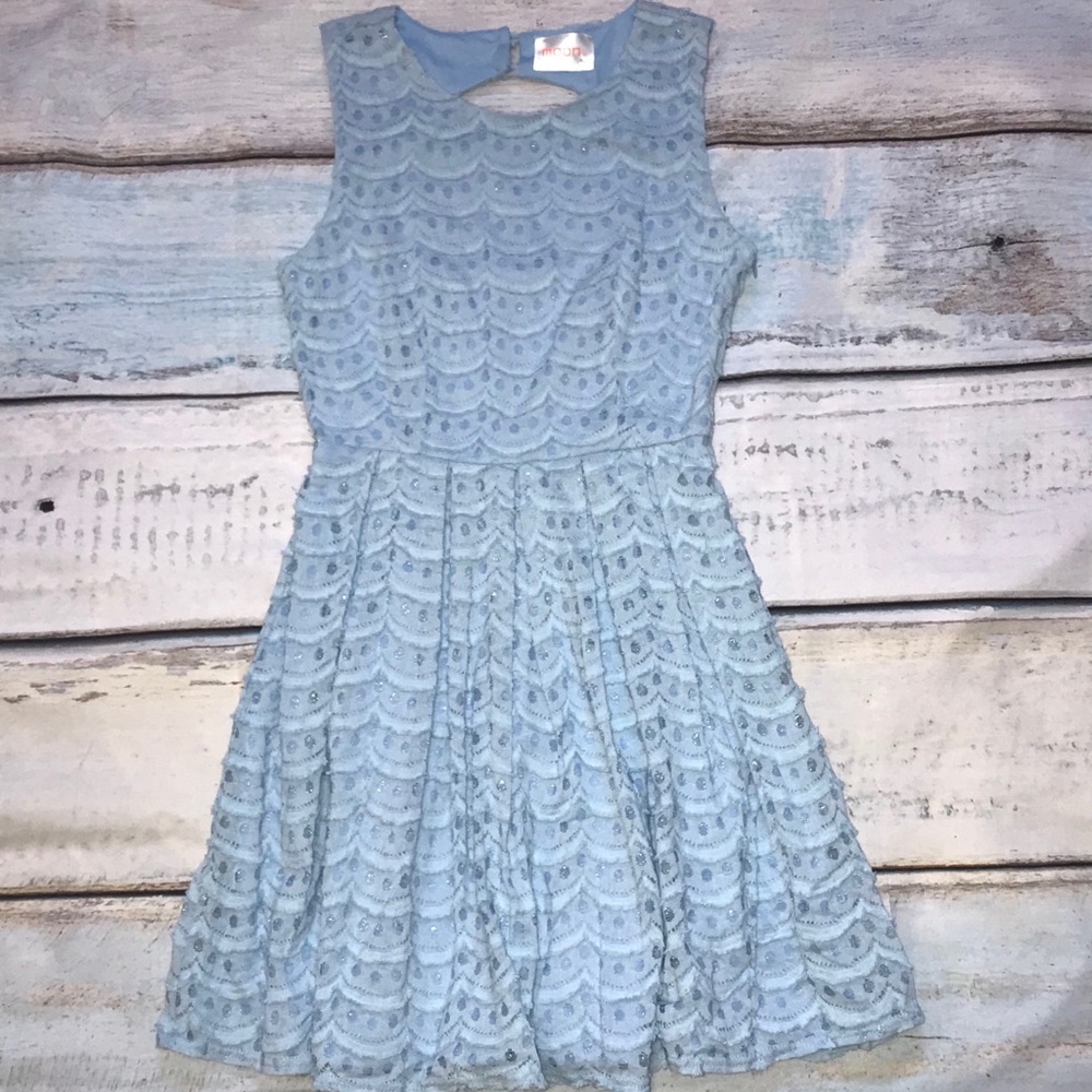 Blue lace boutique dress